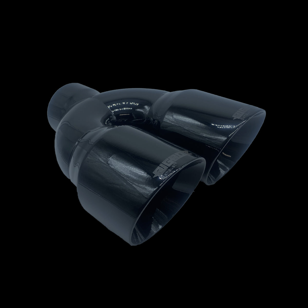 DODGE CHALLENGER 4" OUTLET QUAD TIPS SET ULTRA GLOSS BLACK Bigboz Exhaust