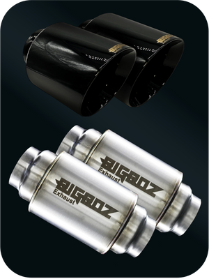 Open image in slideshow, V8 DODGE CHARGER &amp; DURANGO 2015-2023 SET BIGBOZ 5” TIPS + BIGBOZ5 PAIR IN 3&quot; BUNDLE
